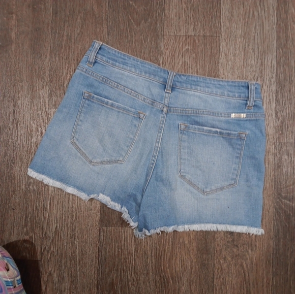 KanCan  Blue Jean Shorts Distressed Cut-Off Style - Picture 3 of 4